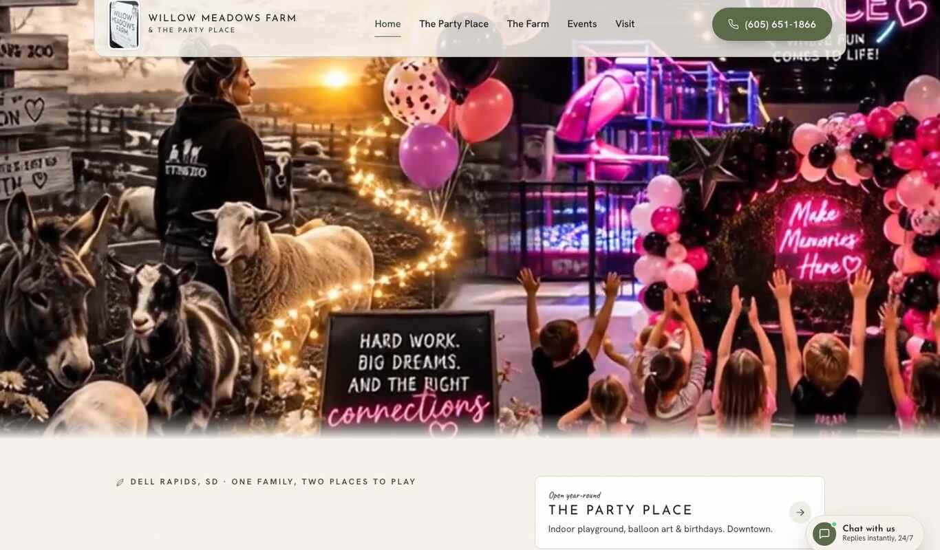 The Party Place website by LegacyForge AI