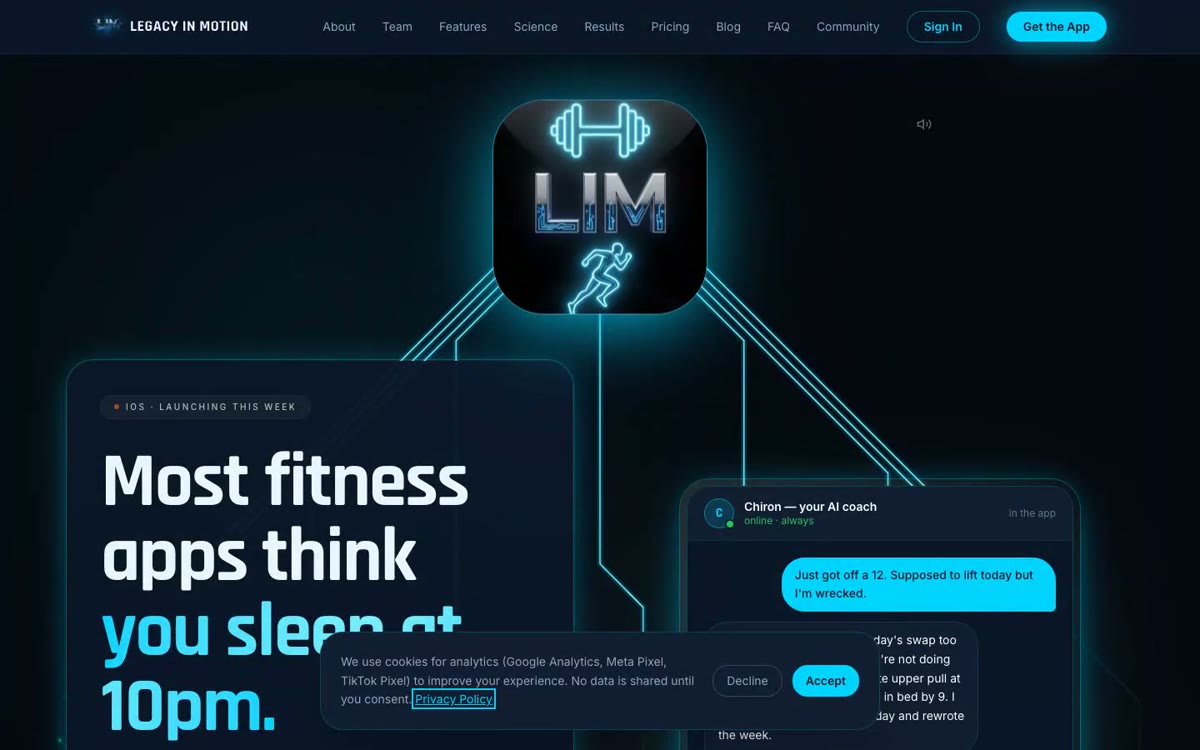 Legacy In Motion website by LegacyForge AI