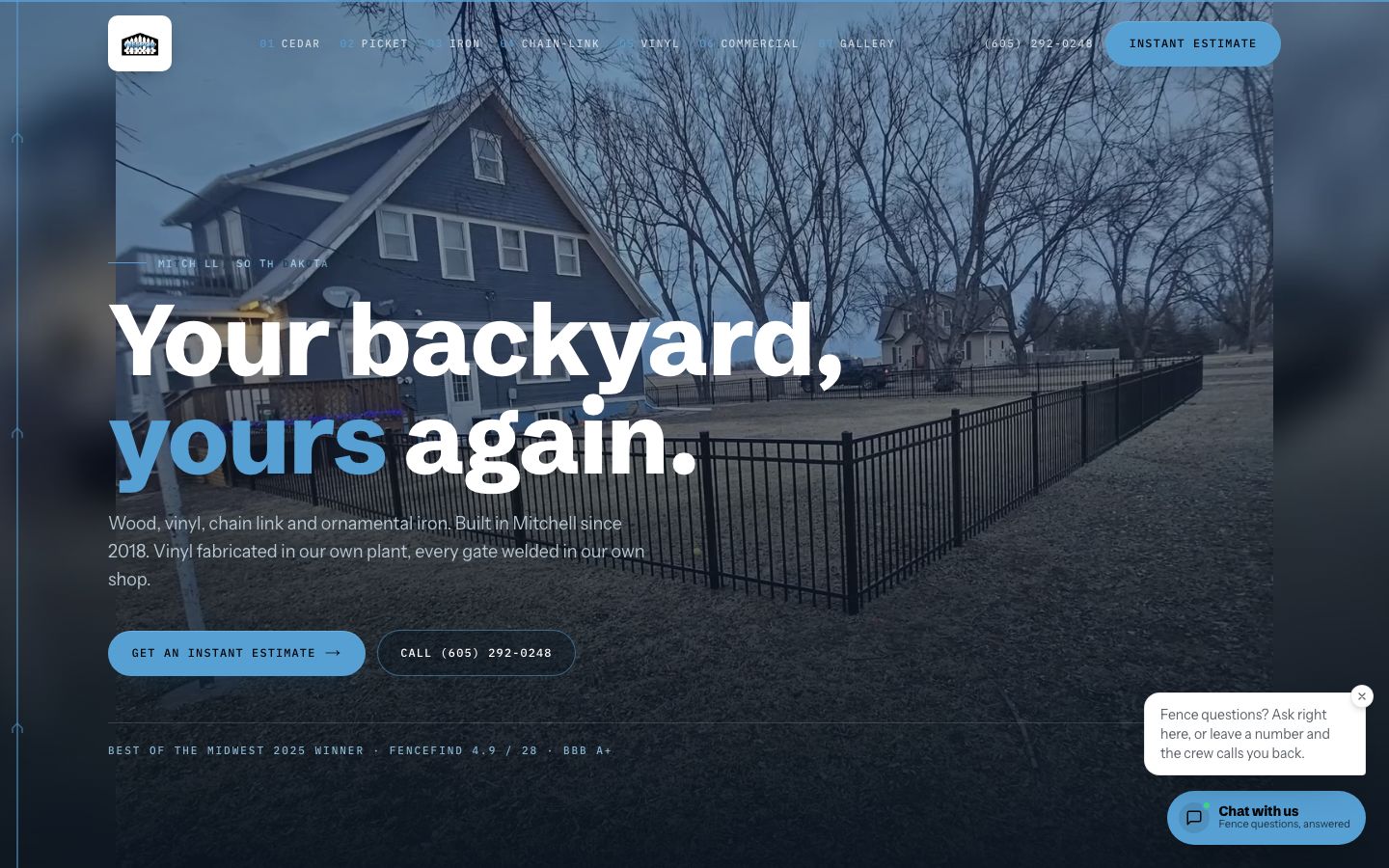 Nespor Fence website by LegacyForge AI