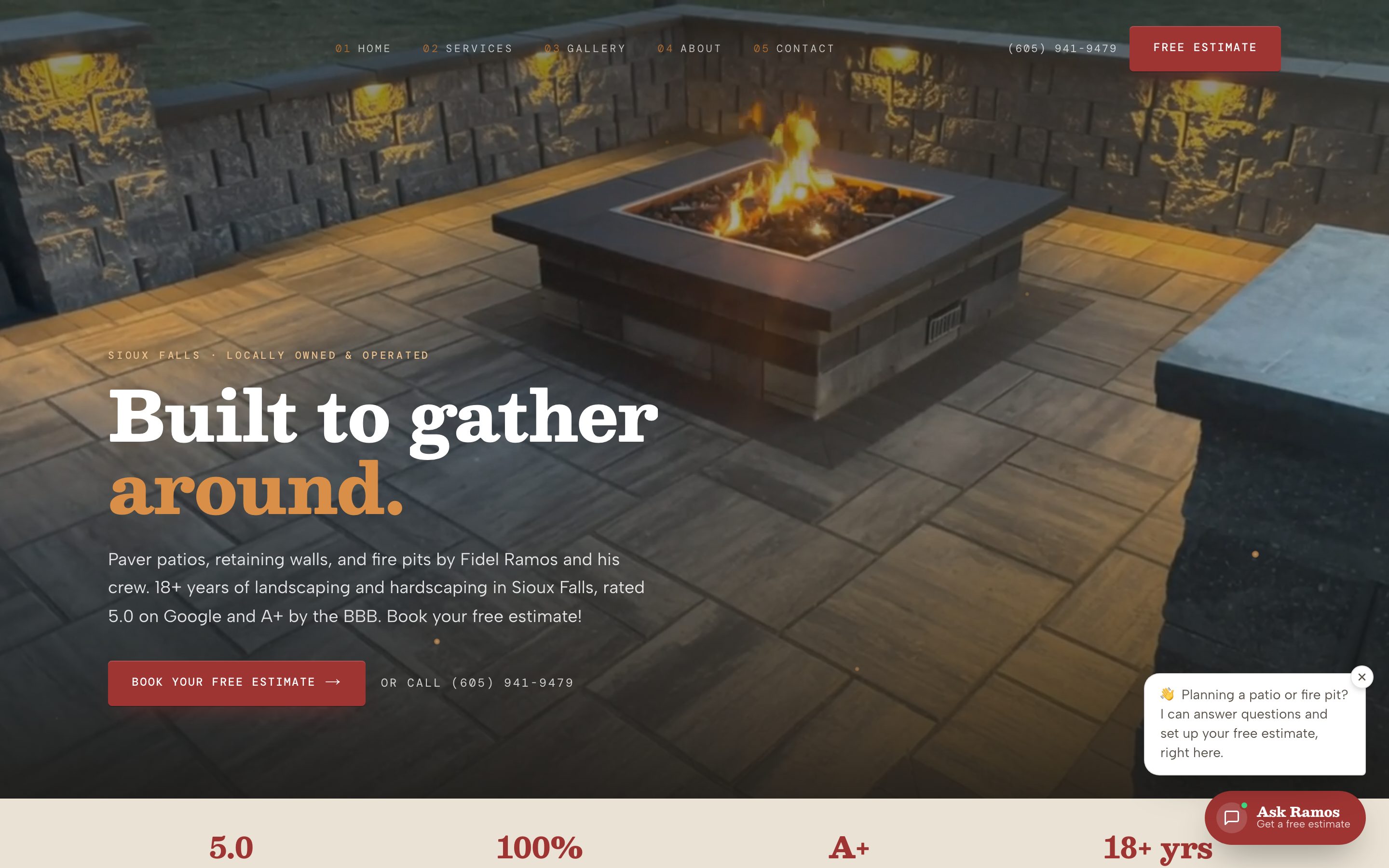 Ramos Universal Landscaping website by LegacyForge AI
